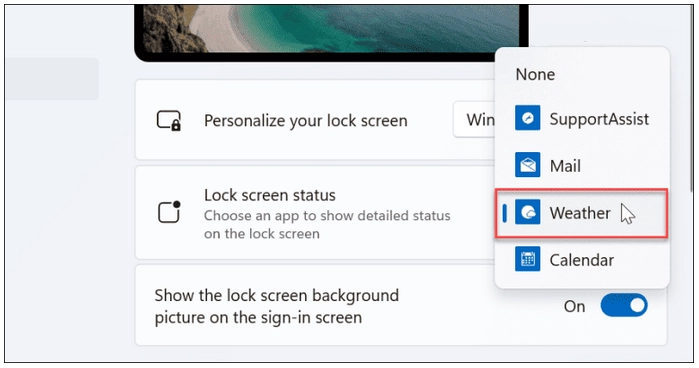 آموزش اضافه کردن آب و هوا به صفحه Lock Screen در ویندوز 11
