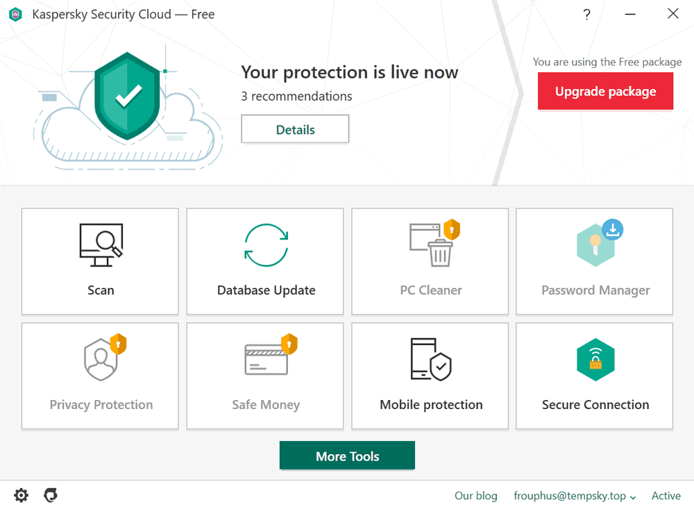 آنتی ویروس رایگان  کسپر اسکای کلود Kaspersky Security Cloud – Free