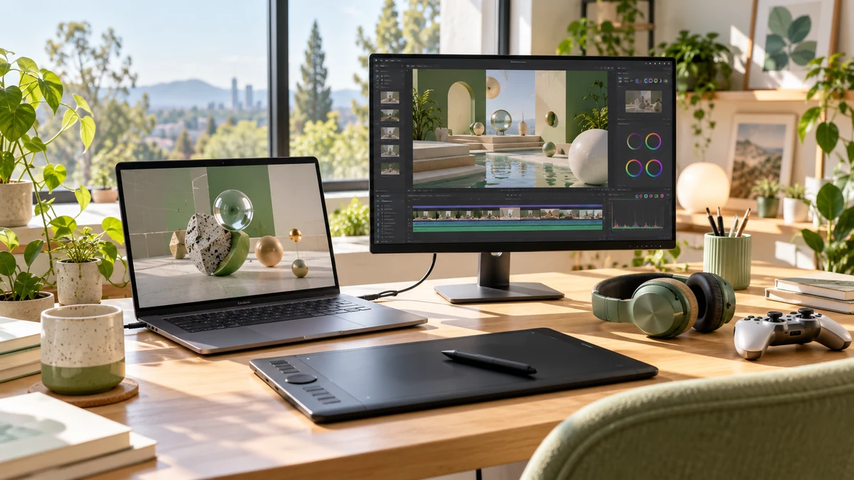 طراحی، تدوین و رندر علاوه بر GPU به نمایشگر، رم، SSD و خنککاری متعادل نیاز دارند.